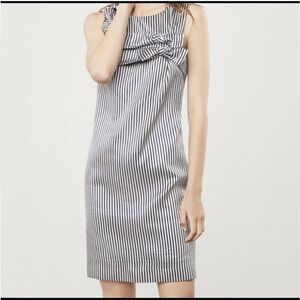 Banana Republic Navy and White Bow Tie Accent Sleeveless Dress Size 8
